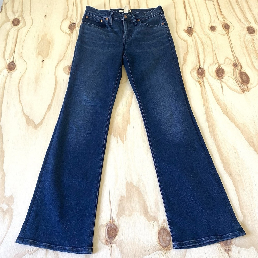 Madewell Kick Out Full Length Jeans Mid Rise Women's 27P Flare Relax Fit Casual